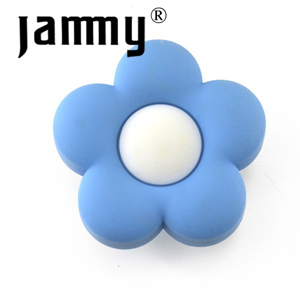 soft kids blue flower  furniture handles drawer pulls kids bedroom dresser knobs