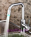 LED Light color changing kitchen faucet chrome finish vessel mixer tap hot and cold water tap single handle