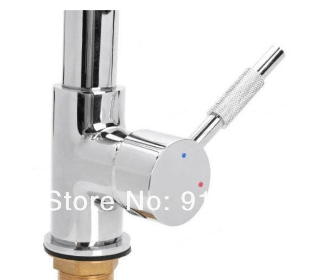 Wholesale And Retail Promotion  LED Color Chrome Brass Kitchen Faucet Pull Out Dual Swivel Spout Sink Mixer Tap