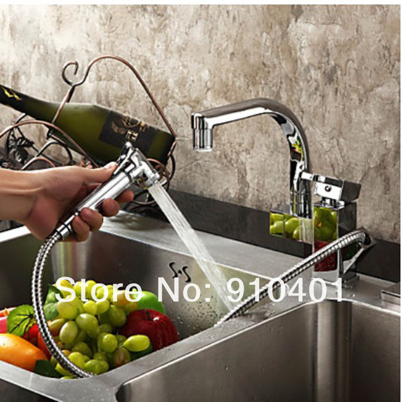 Wholesale And Retail Promotion LED Colors Polished Chrome LED Kitchen Bar Sink Faucet Swivel Spout Mixer Tap
