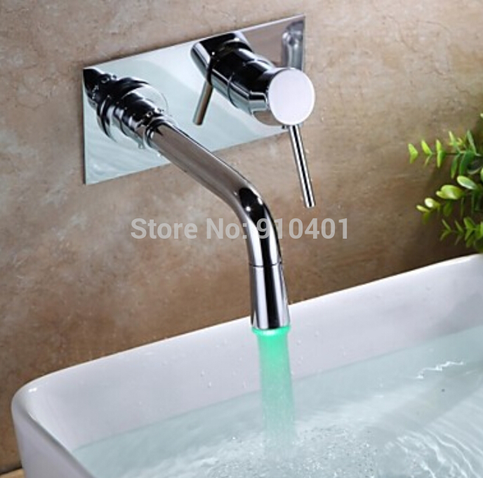 Wholesale And Retail Promotion Wall Mounted Square Chrome Brass Bathroom Basin Faucet Single Handle Mixer Tap