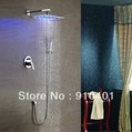 Color Changing Wall Mounted Rain Shower Set Faucet 8