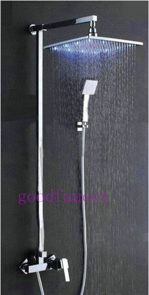 LED High Quality Rainfall Shower Faucet Set 8