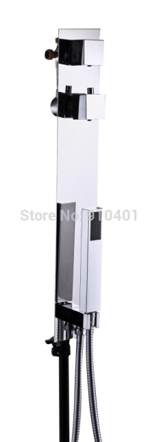 Wholesale And Retail Promotion Modern 12" Rain Shower Faucet LED Color Thermostatic Valve With Hand Shower Tap