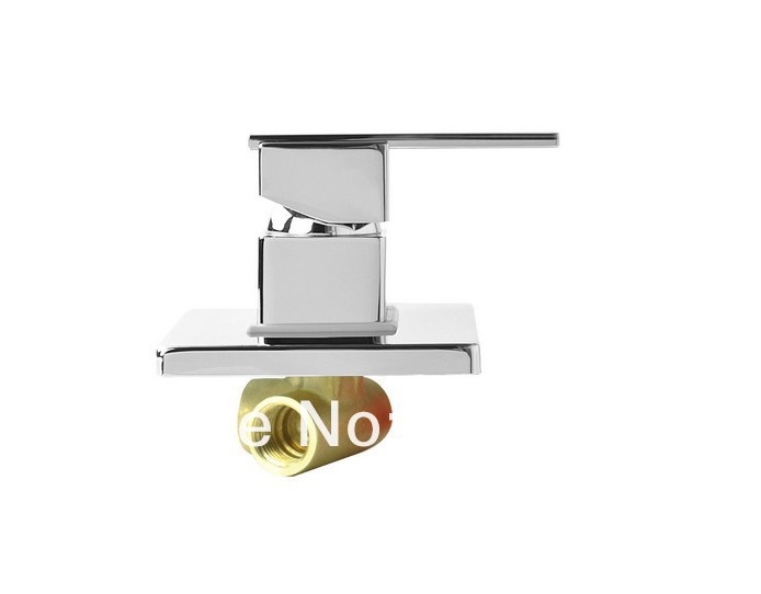 Wholesale And Retail Promotion NEW LED Color Changing 8" Square Rain Shower Faucet Set Single Handle Mixer Tap