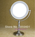 Fashion elegant desktop 8 inches mirror makeup mirror double sides magnifying mirror with LED light