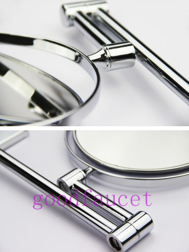 NEW Beauty 8 inch bathroom 3X to 1X magnifying brass cosmetic makeup mirror chrome finish Wall Mounted Mirror