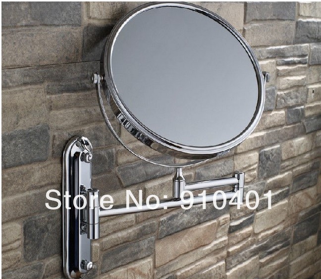 Wholesale And Retail Promotion   NEW Wall Mounted Dual Sides Round Make up Mirror 8" Magnifying Cosmetic Mirror