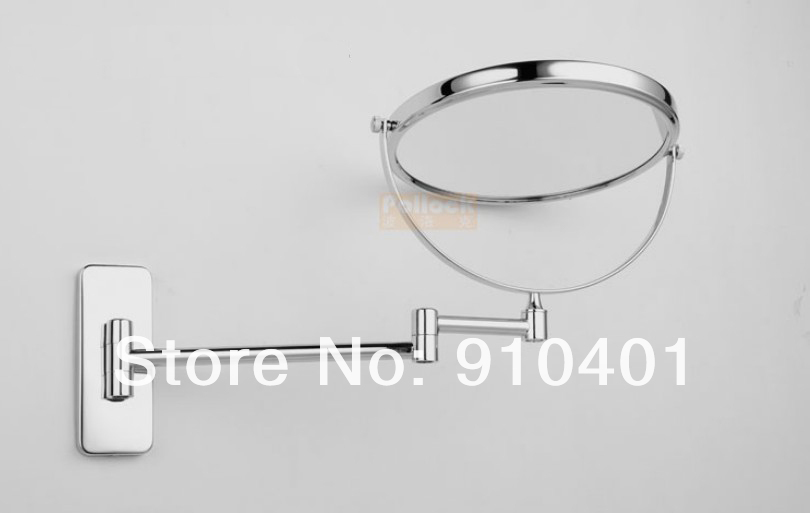 Wholesale And Retail Promotion Chrome Brass Wall Mounted Bathroom Double Side Beauty Magnifying Makeup Mirror