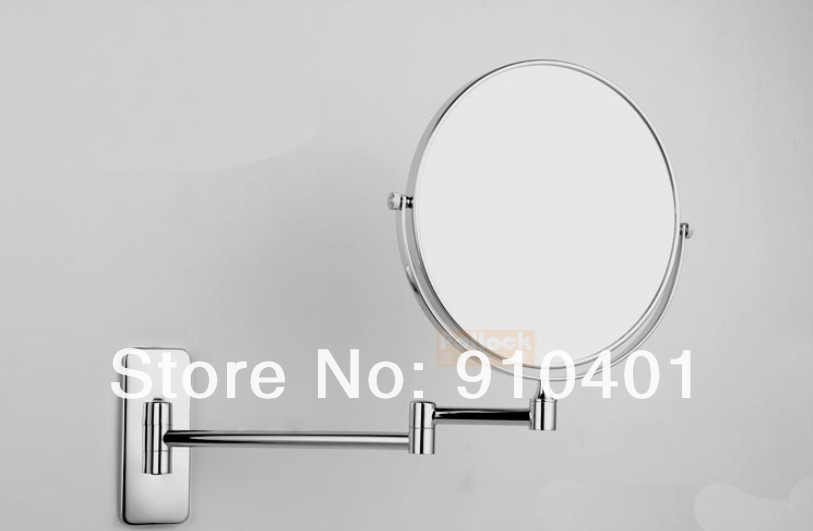 Wholesale And Retail Promotion Chrome Brass Wall Mounted Bathroom Double Side Beauty Magnifying Makeup Mirror