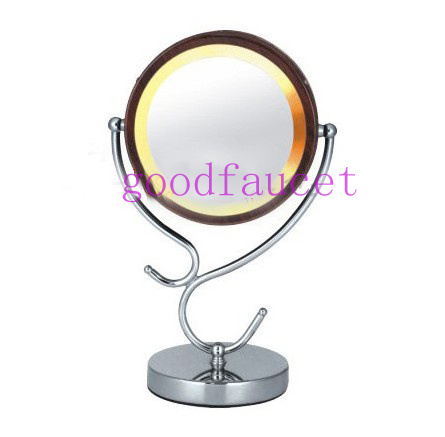 Wholesale And Retail  Two side 3X-1X magnifying Desktop W/ LED Light Beauty Make up Cosmetology Mirror Deck Mount