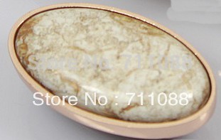 16mm Marble Rose Gold European furniture cabinet wardrobe door handle pastoral ceramic