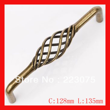 Free shipping128MM Antique Bronze wardrobe HANDLE/ cabinet handle/ drawer handle/ cupboard handles C:128mm L:135mm