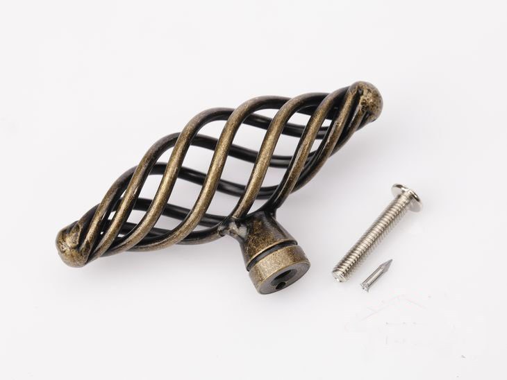 -70MM antique bronz iron birdcage knob / cabinet knob /cabinet pull handle / wardrobe door handle L: 55mm