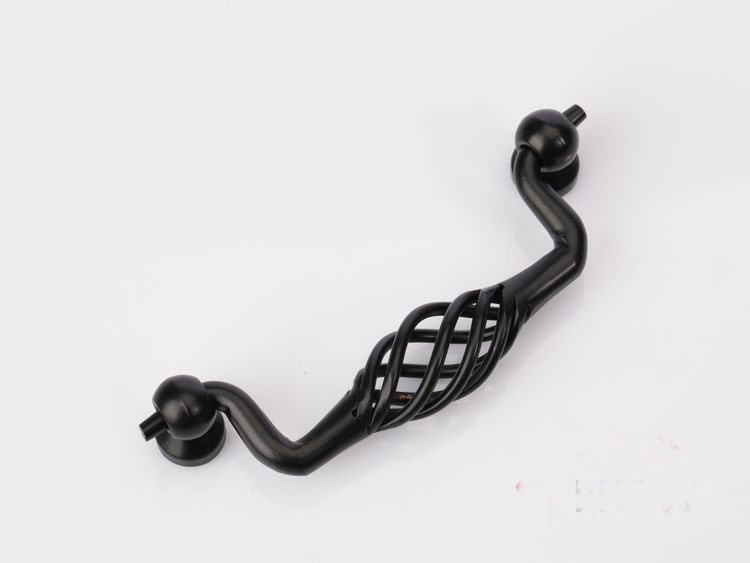 -96mm Black iron birdcage drawer pull /furniture handle/ kitchen cabinet door handle European design
