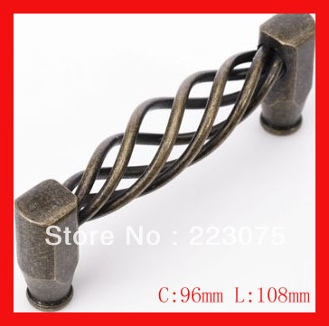 -96mm bronze birdcage drawer pull /furniture kitchen cabinet handle European design