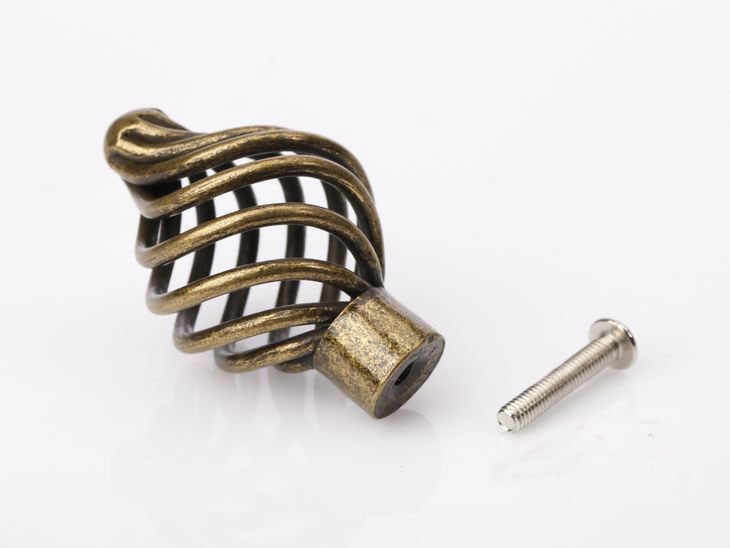 -D:35mm Single hole Antique Bronze birdcage knob /cabinet furniture KNOB, drawer handle/ door knob