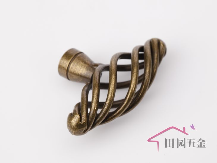 55MM antique bronz  iron birdcage knob / cabinet knob /cabinet pull handle / wardrobe door handle MT-50 L: 55mm