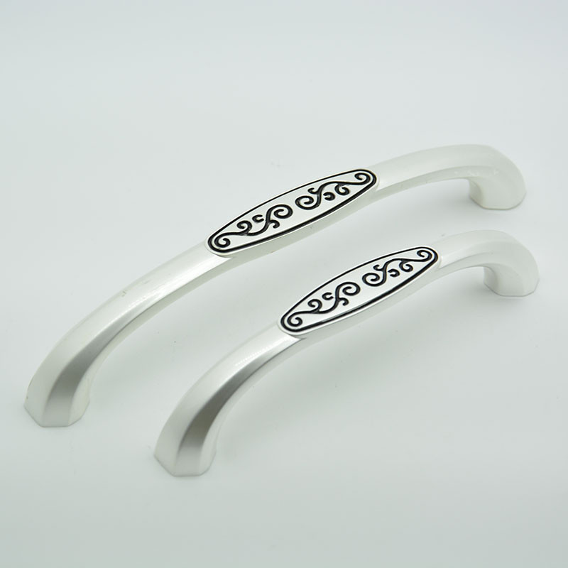 pearl silver 96mm zinc alloy art deco furniture handles 56g for cabinet wardrobe cupboard dresser furniture
