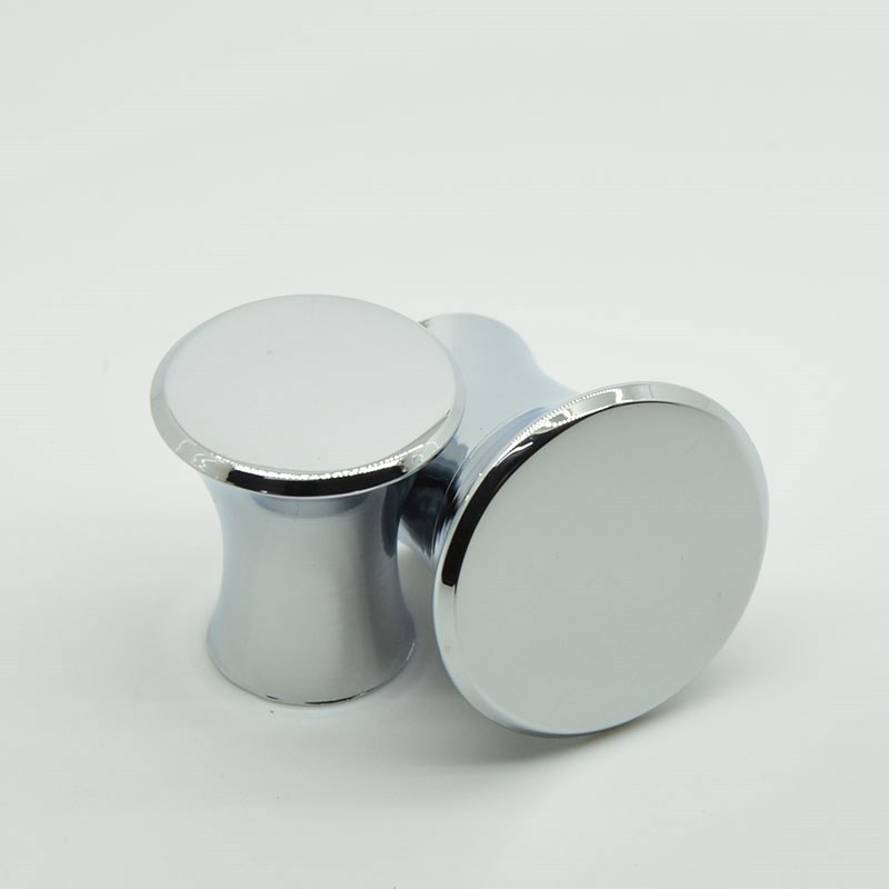 round high quality zinc alloy single hole drawer pulls and kitchen cabinet knobs 12g chrome finishing