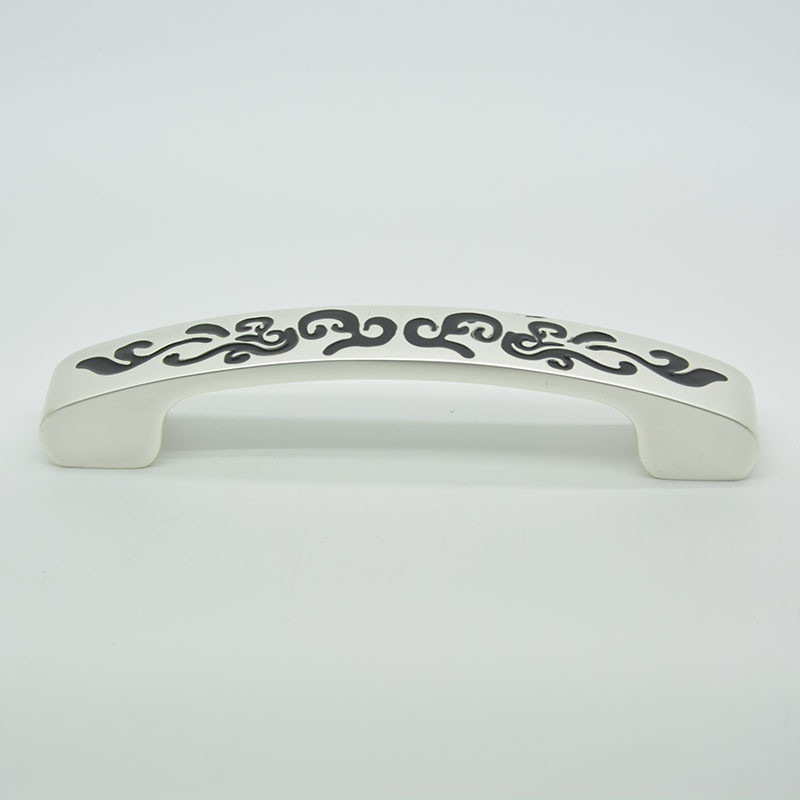 wave embossed 96 mm pearl white zinc alloy pulls handles for cabinet 100g for cabinet wardrobe cupboard dresser furniture