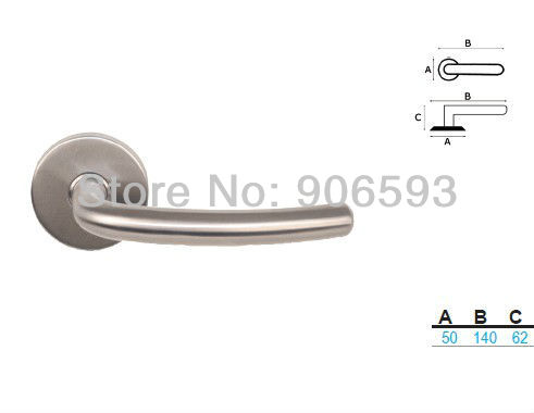 6pairs lot free shipping Modern stainless steel curve door handle/handle/lever door handle/AISI 304