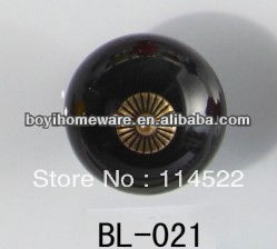 New design black ceramic knobs furniture handles knobs wardrobe and cupboard knobs drawer dresser knobs cabinet pulls BL-021