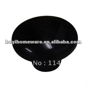 black ceramic furniture cabinet handle and knob cupboard drawer knobs dresser pull wholesale and retail R BLACK