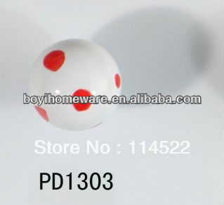hand painted polka dot round ceramic knobs furniture knob wardrobe cupboard knobs drawer dresser knobs cabinet pulls PD1303