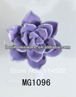 new design handmade hot sale flower ceramic knobs handles cabinet pull kitchen cupboard knob kids drawer knobs MG1096