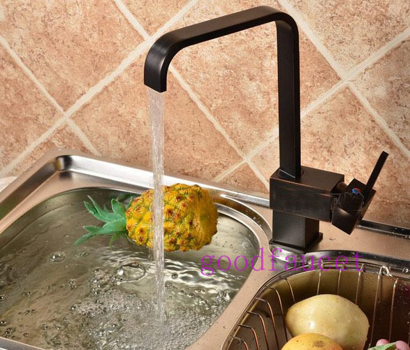 Brand New Oil Rubbed Bronze Kitchen Faucet Vessel Sink Square