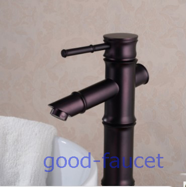 Oil rubbed bronze bamboon shape bathroom faucet single handle hole basin mixer tap classin sink laundry faucet 