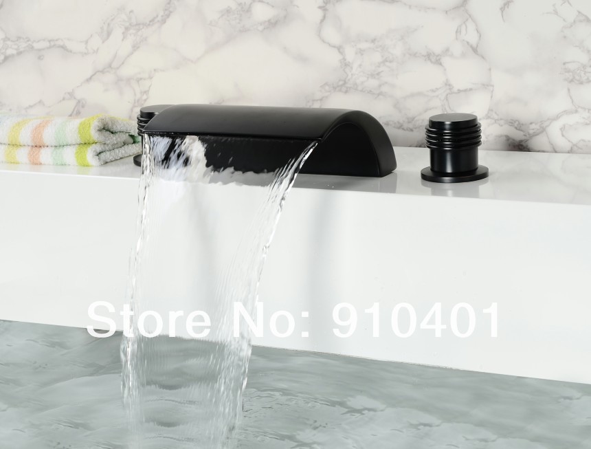 Wholesale And Retail Promotion  Modern Oil Rubbed Bronze Waterfall Bathroom Basin Faucet Vanity Sink Mixer Tap