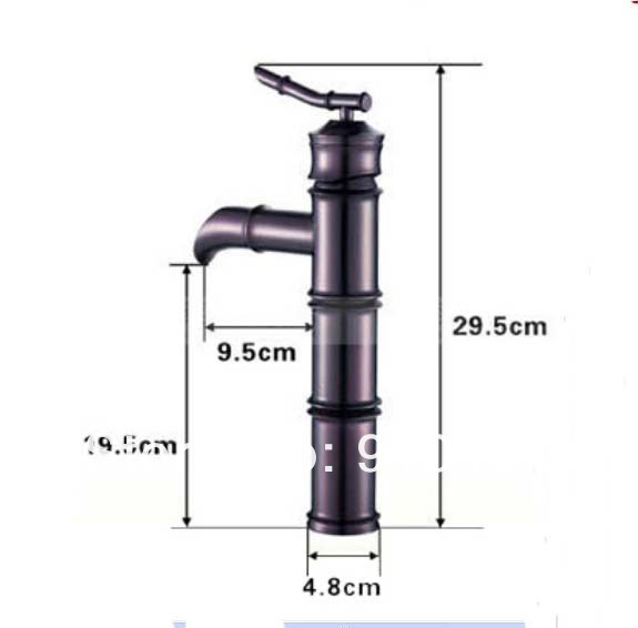 Wholesale And Retail Promotion NEW Oil Rubbed Bronze Bathroom Bamboo Faucet Single Handle Vanity Sink Mixer Tap