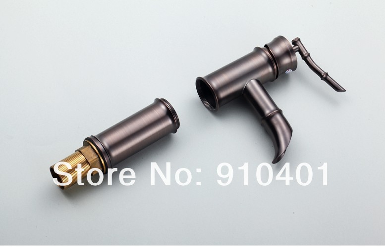 Wholesale And Retail Promotion NEW Oil Rubbed Bronze Deck Mounted Waterfall Single Handle Basin Sink Mixer Tap