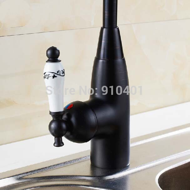 Wholesale And Retail Promotion Oil Rubbed Bronze Bathroom Basin Faucet Kitchen Vessel Mixer Tap Ceramic Handle