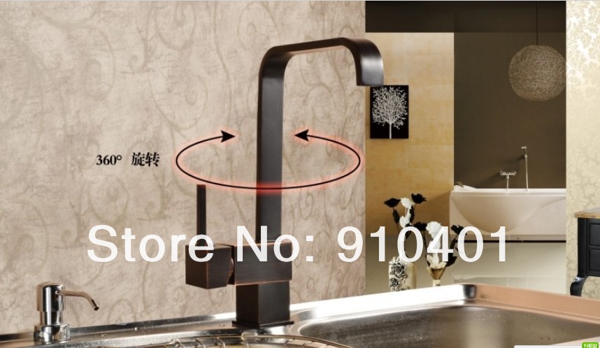 Wholesale And Retail Promotion Oil Rubbed Bronze Deck Mounted Brass Kitchen Faucet Single Handle Sink Mixer Tap