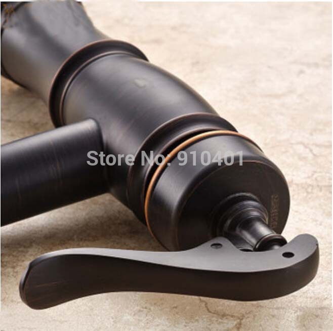 Wholesale And Retail Promotion Waterfall Oil Rubbed Bronze Bathroom Water Pump Faucet 1 Handle Sink Mixer Tap