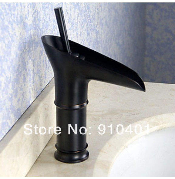 Wholesale and Retail Promotion Oil Rubbed Bronze Waterfall Bathroom Faucet Swivel Handle Vanity Sink Mixer Tap