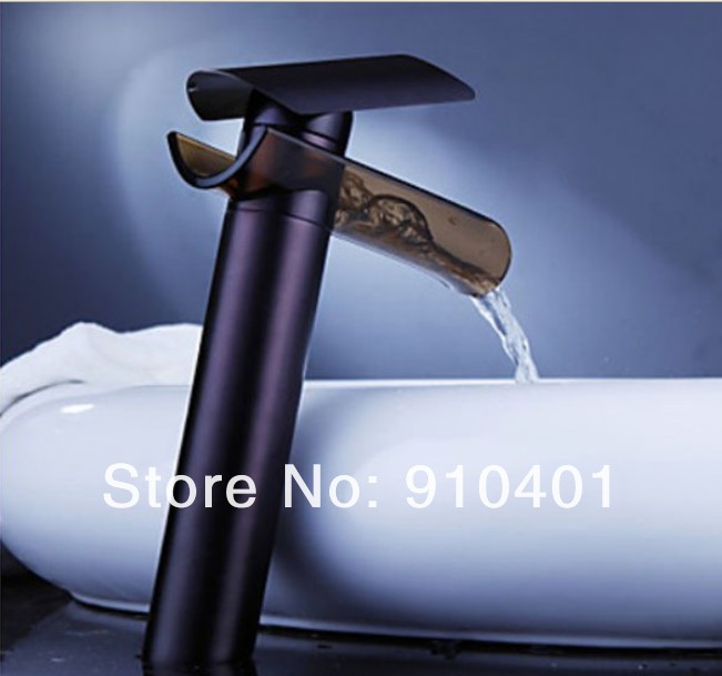 Wholesale and retail Promotion Luxury Oil Rubbed Bronze Waterfall Bathroom Basin Faucet Single Lever Mixer Tap