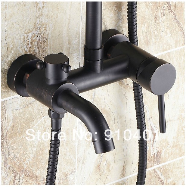 Wholdsale And Retail Promotion Modern Oil Rubbed Bronze Brass Wall Mounted Rain Shower Faucet Set Shower Column