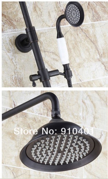 Wholesale And Retail Promotion Oil Rubbed Bronze Wall Mounted Shower Faucet Set Cross Handles Shower Column Set