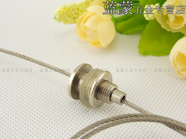Steel wire rope glass hanging code glass beads fitted clip glass boatswain clip steel wire rope gourd hanging code