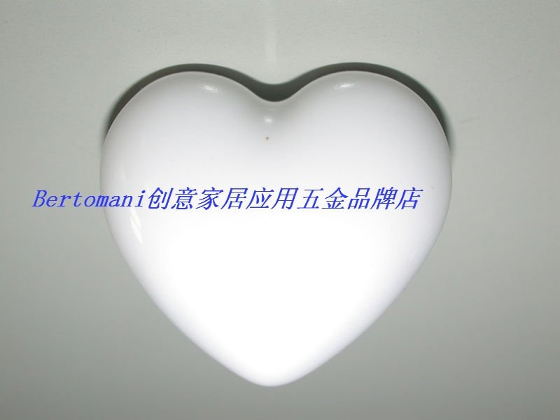 24pcs lot free shippingPorcelain love heart cartoon cabinet knobporcelain handleporcelain knob