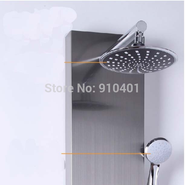 Wholesale And Retail Promotion Luxury Brushed Nickel Shower Column Massage Jets Hand Shower Shower Panel