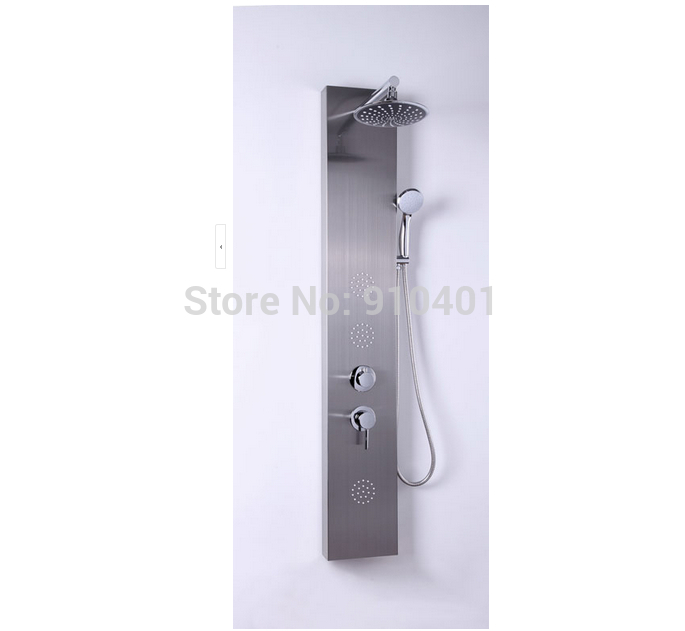 Wholesale And Retail Promotion Luxury Brushed Nickel Shower Column Massage Jets Hand Shower Shower Panel
