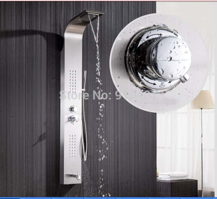 Wholesale And Retail Promotion Luxury Waterfall Shower Column Shower Panel Tub Mixer Spout Massage Jets Shower