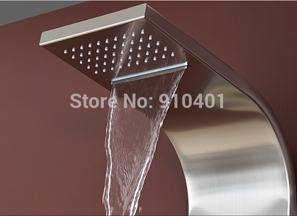 Wholesale And Retail Promotion NEW Luxury Waterfall Shower Column Massage Jets Tub Mixer Hand Unit Shower Panel