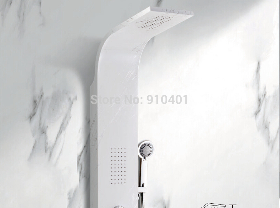 Wholesale And Retail Promotion  NEW Marble Art Rain Shower Column Massage Jets Shower Panel Tub Mixer Hand Unit