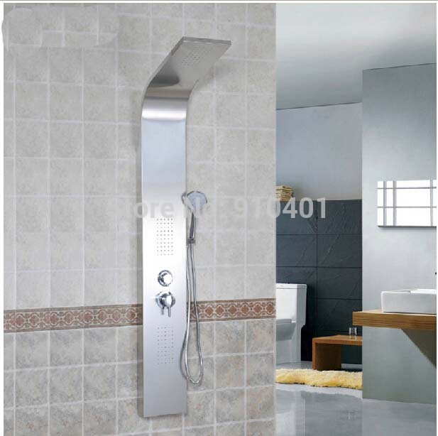 Wholesale And Retail Promotion NEW Polished Chrome Shower Panel Massage Jets Sprayer Hand Shower Shower Column